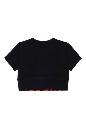 black cotton t-shirt DIESEL KIDS | J02581KYA0LK900